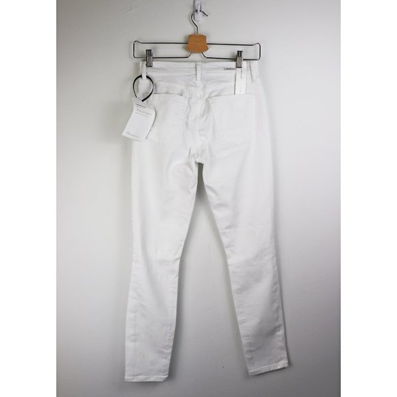 NWT Current Elliott High Waist Stiletto Jeans Distressed 2 Year Destroy White 24 - Picture 8 of 9